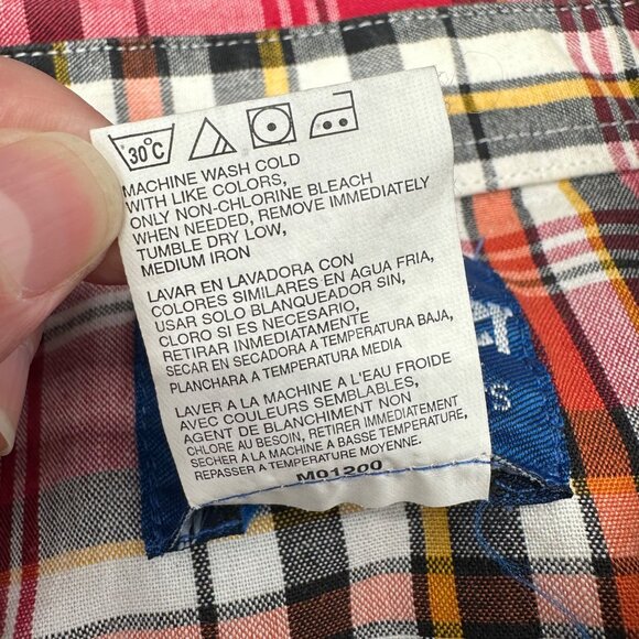 Wrangler XXL Western Pearl Snap Plaid Shirt Red White Yellow Cotton Mens Classic - Picture 5 of 7